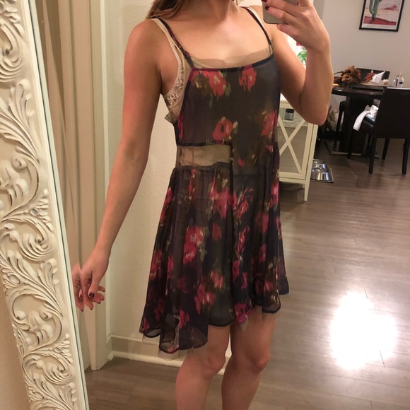 Free People Dresses & Skirts - Free People sheer floral slip dress